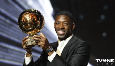 Dembelē saņem pasaules labākā futbolista balvu "Ballon d’Or"