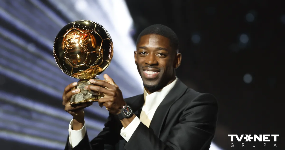 Dembelē saņem pasaules labākā futbolista balvu "Ballon d’Or"