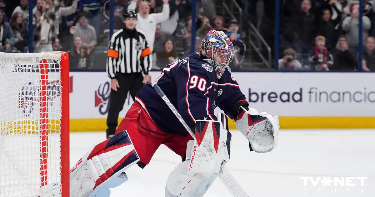 Merzļikins uzrāda sliktāku statistiku nekā Grīvs – "Blue Jackets" cieš zaudējumu