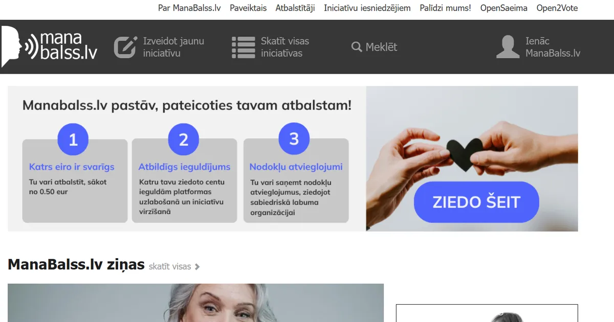 Platforma “ManaBalss” nonākusi “uz izdzīvošanas robežas”