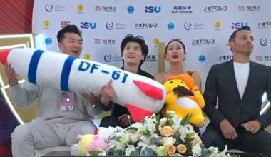 "Grand Prix" daiļslidotāji demonstrē Ķīnas militāro varenību – Ziemas sports – Sportacentrs.com