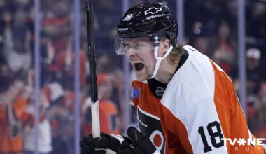 Ābols iztur konkurenci un NHL sezonu sāks "Flyers" sastāvā