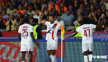 PSG futbolisti Čempionu līgas mačā pārspēj "Barcelona"
