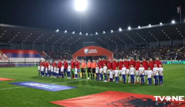 Latvijas sāncenšu duelī Albānijas futbolisti PK kvalifikācijā pārspēj Serbiju