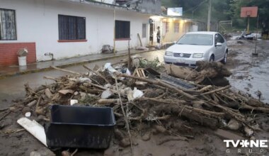 Meksikā plūdos un zemes nogruvumos desmitiem bojāgājušo