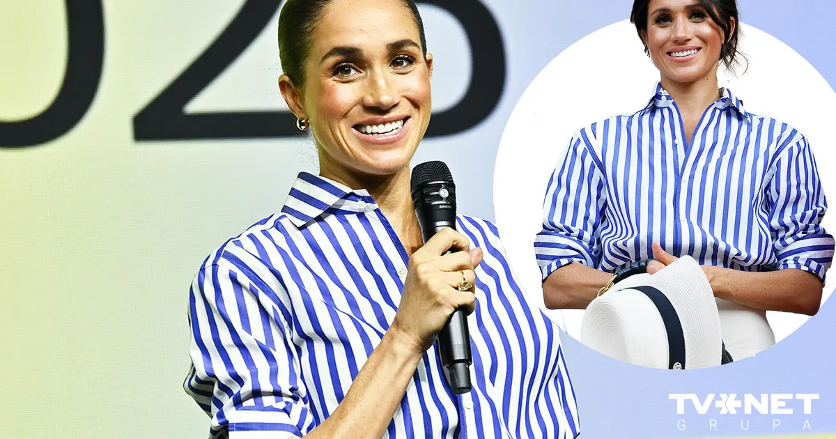 atgriešanās strīpainajā “Ralph Lauren” blūzē