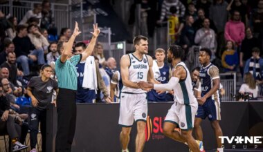 Siliņš "uguņo" no tālās distances FIBA Čempionu līgas spēlē