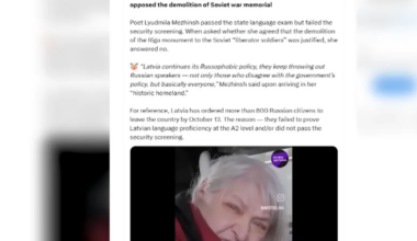 "Nexta" izplata Kremļa propagandas video par Latviju. ĀM lūdz to dzēst