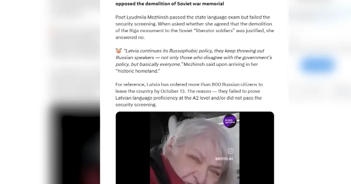 "Nexta" izplata Kremļa propagandas video par Latviju. ĀM lūdz to dzēst