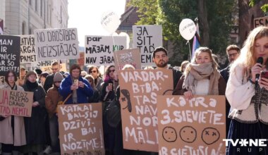 Trešdien pie Saeimas protestēs pret Latvijas izstāšanos no Stambulas konvencijas