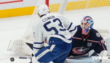 Merzļikins atvaira 33 metienus "Blue Jackets" uzvarā