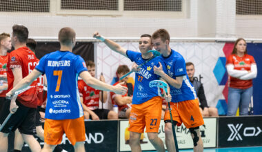 Latvijas Florbola savienība » LV » 2025/2026 » Jaunumi » Līderu duelī ulbrocieši Kocēnos pārspēj "Rubeni"