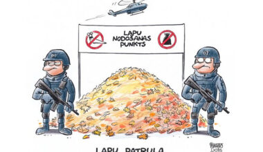 Zīmē Gatis Šļūka. Lapu patruļa