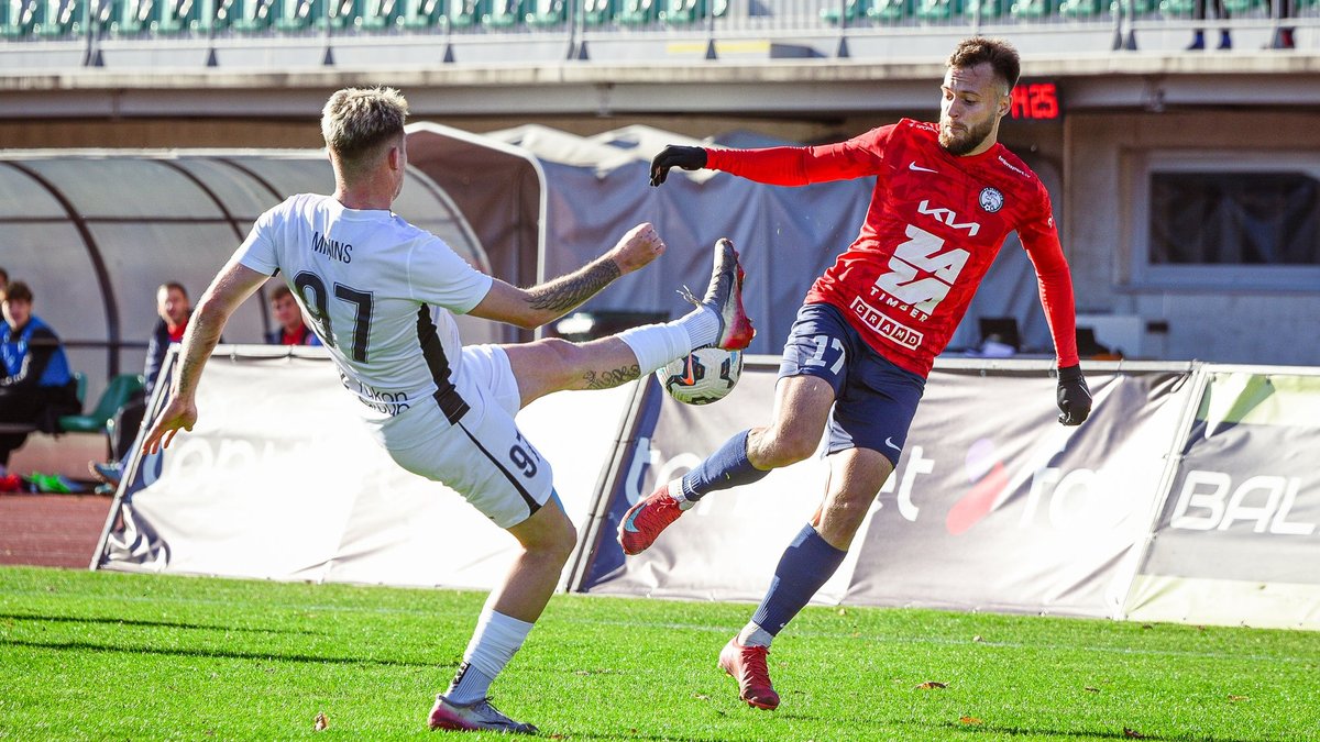 Latvijas futbola virslīgas lejasdaļas komandas spēkojas neizsķirti