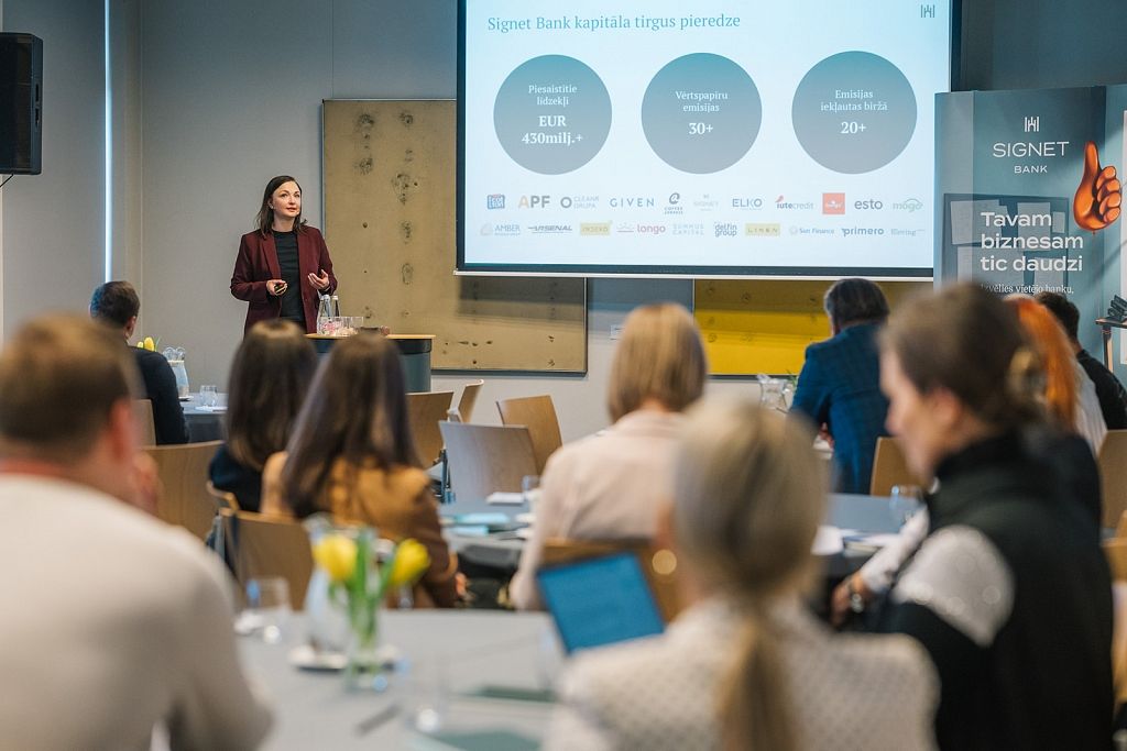 Signet Bank aicina uzņēmējus 14. maijā uz bezmaksas izglītojošo dienu par kapitāla tirgus finansējuma priekšrocībām biznesa attīstībai