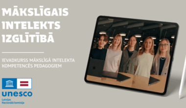 Skolotājiem pieejams tiešsaistes kurss par izglītībā noderīgām MI kompetencēm