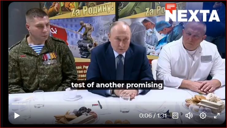 Putins paziņo par zemūdens kodoldrona Poseidon sekmīgiem testiem