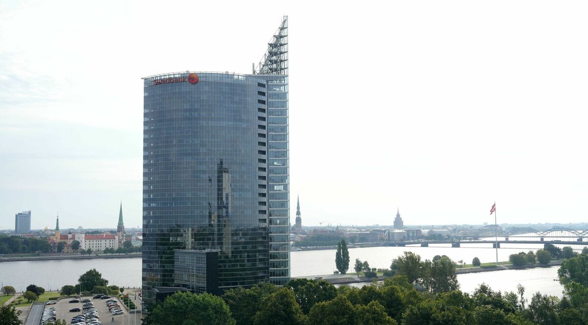 "Swedbank" centrālā ēka Latvijā. Foto: Zane Bitere/LETA