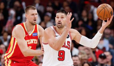 VIDEO: Precīzi tālmetieni ļauj "Bulls" izcīnīt uzvaru pār Porziņģa "Hawks" - tv3.lv