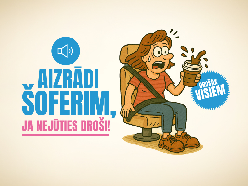 Ar sociālo kampaņu autotransporta pasažieriem tiks atgādināts, ka arī viņi var ietekmēt satiksmes drošību