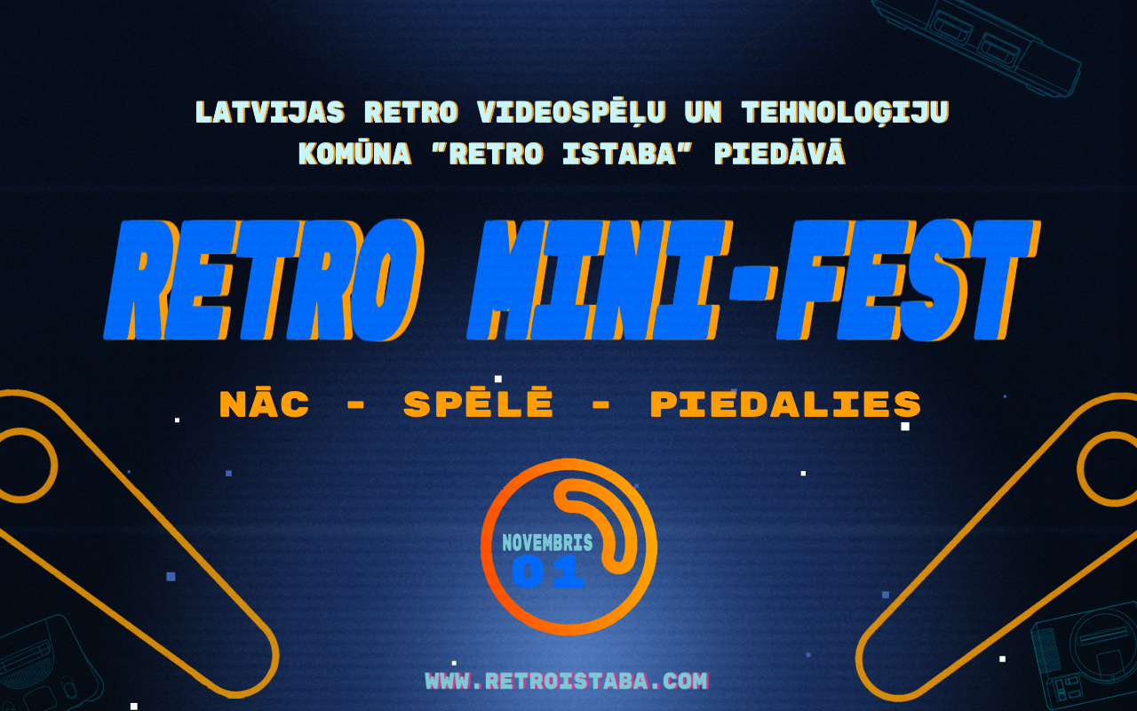 1. novembrī Rīgā norisināsies “Retro Mini Fest” klasisko videospēļu pasākums