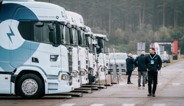Scania electric trucks Eurotour in Latvia