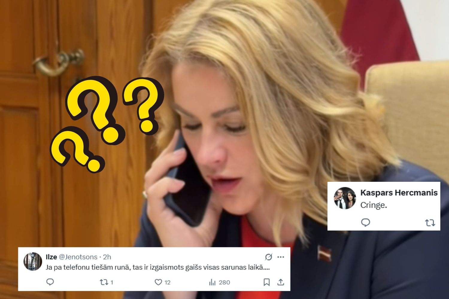 VIDEO. Evika Siliņa publicē “TikTok” video, bet cilvēki pamana vienu detaļu, kas liek uzdot jautājumu, vai tas ir cirks