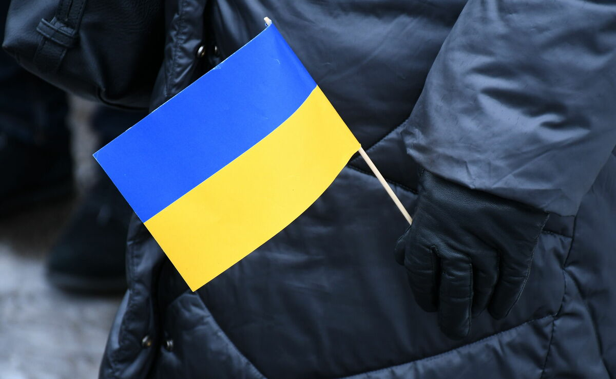 Ukrainas karogs. Foto: Ivars Soikāns/LETA