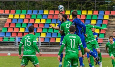"Grobiņas" futbolisti Latvijas virslīgā izcīna svarīgu uzvaru