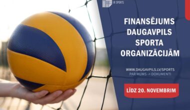 Līdz 20. novembrim Daugavpils sporta organizācijas aicinātas pieteikties pašvaldības finansējumam nākamajai sezonai