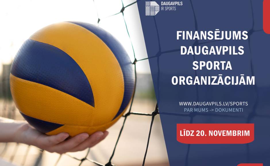 Līdz 20. novembrim Daugavpils sporta organizācijas aicinātas pieteikties pašvaldības finansējumam nākamajai sezonai