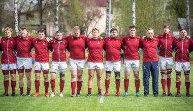 Latvijas regbija izlasei smagā cīņā neizšķirts ar somiem