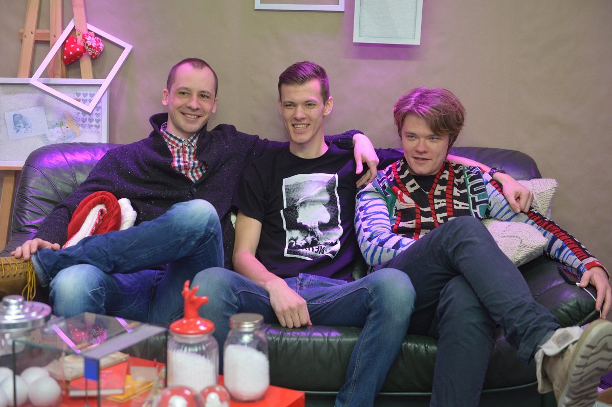 "Dod Pieci!" labdarības maratona vadītāji Kaspars Mauriņš, Magnuss Eriņš un Toms Grēviņš 2...