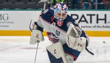 Merzļikins atklāti stāsta par attiecībām ar savu cīņubiedru "Blue Jackets" komandā