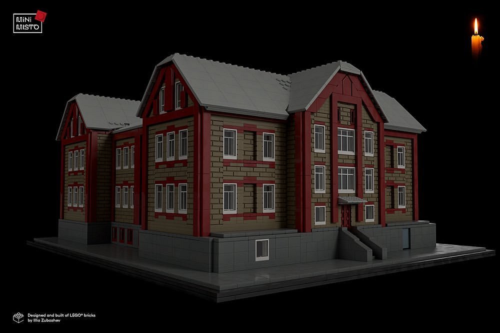 Iļja Zubaševs - Ģimnāzijas ēka Lisičanskā - modelis