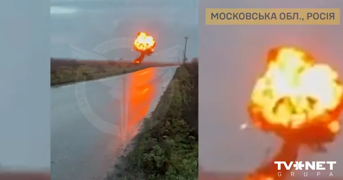 VIDEO ⟩ Maskavas apgabalā Ukraina uzspridzinājusi naftas cauruļvadu