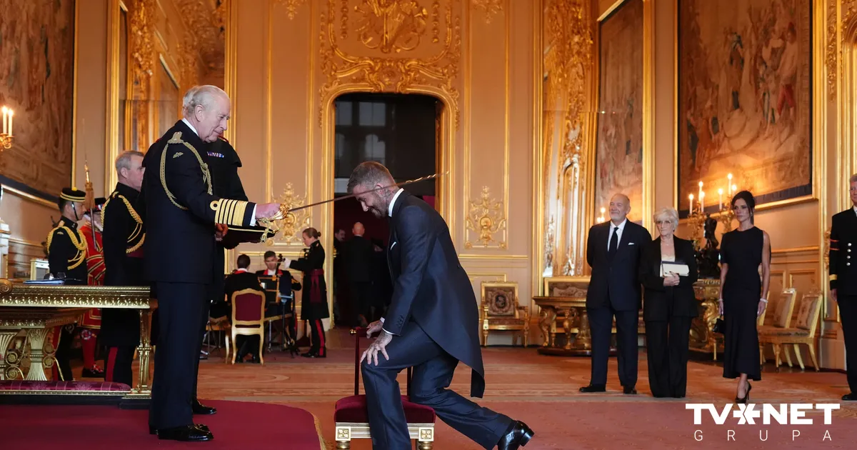 Deivids Bekhems saņem bruņinieka titulu "sers"