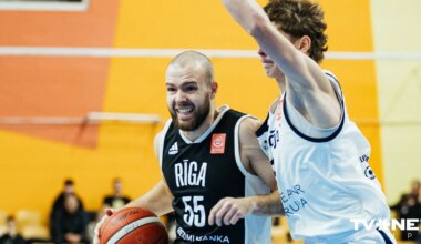 FOTO ⟩ "VEF Rīga" svin uzvaru savā laukumā LIBL spēlē