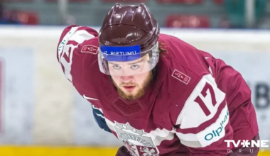 Ansona "hat-trick" kaldina Latvijas U-20 hokeja izlases uzvaru