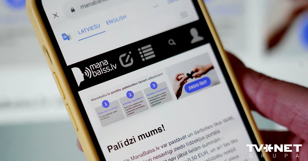 Aicina Saeimu nodrošināt finansējumu "Manabalss.lv" darbībai - TVNET