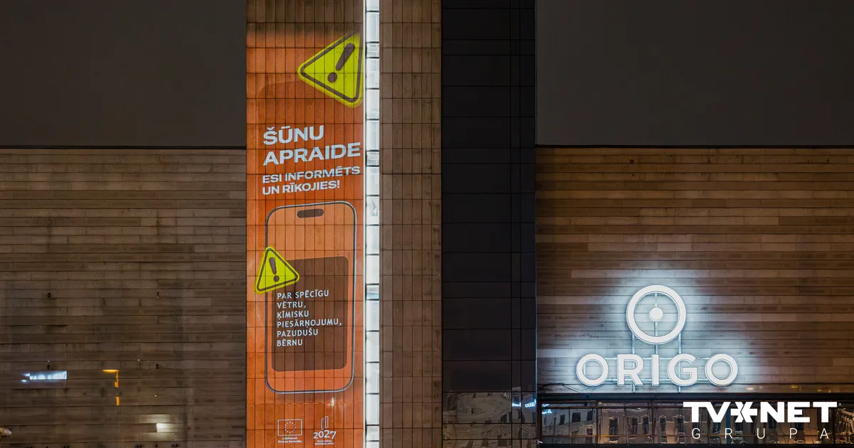 Ar gaismas objektu uz Stacijas pulksteņa torņa uzsāk kampaņu "Šūnu apraide – esi informēts un rīkojies!"