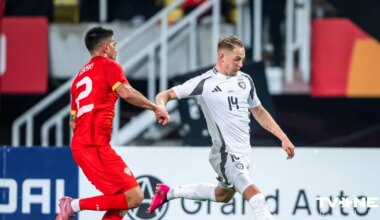 FOTO ⟩ Cigaņiks labo futbola izlases rekordu, Latvija spēlē neizšķirti Skopjē