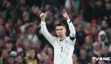 Ronaldu saņem sarkano kartīti Portugāles izlases spēlē Īrijā