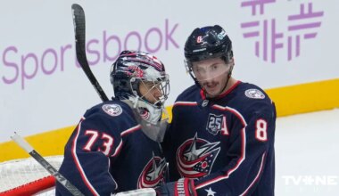 Merzļikins vēl paliek rezervē, "Blue Jackets" revanšējas "Oilers" - Apollo.lv
