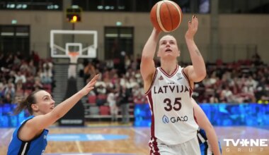 Latvijas basketbolistes pārspēj Igauniju Eiropas čempionāta kvalifikācijas cikla mačā Rīgā