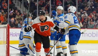 Ābols gūst šosezon pirmos vārtus NHL un tiek atzīts par mača zvaigzni