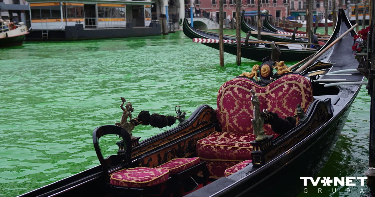 FOTO ⟩ Tūnberga mainījusi Venēcijas kanāla krāsu. Kas viņai par to būs? - Apollo.lv