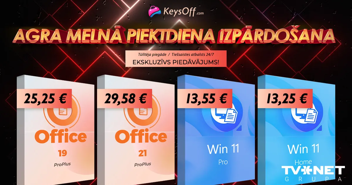 Palieliniet savu produktivitāti ar Office 2021 Pro licencēm par melnās piektdienas cenām