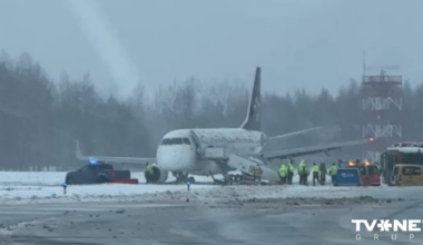 Viļņas lidostā no skrejceļa noslīdējusi lidmašīna