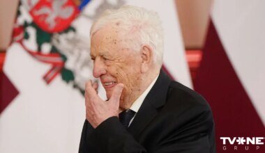 Maestro sev ierastajā manierē sasmīdinājis Edgaru Rinkēviču